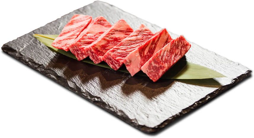 盛り付けされた特選和牛サーロイン